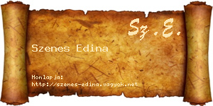 Szenes Edina névjegykártya